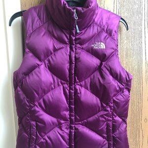 The North Face purple 550 vest